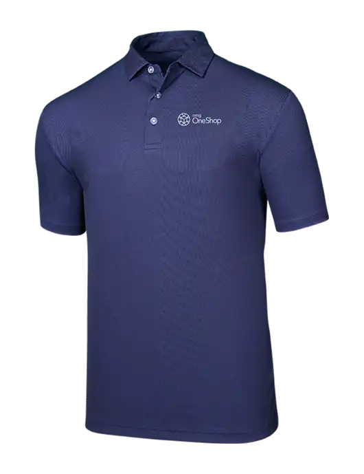 Callaway Birdseye Navy Polo w/OneShop Logo