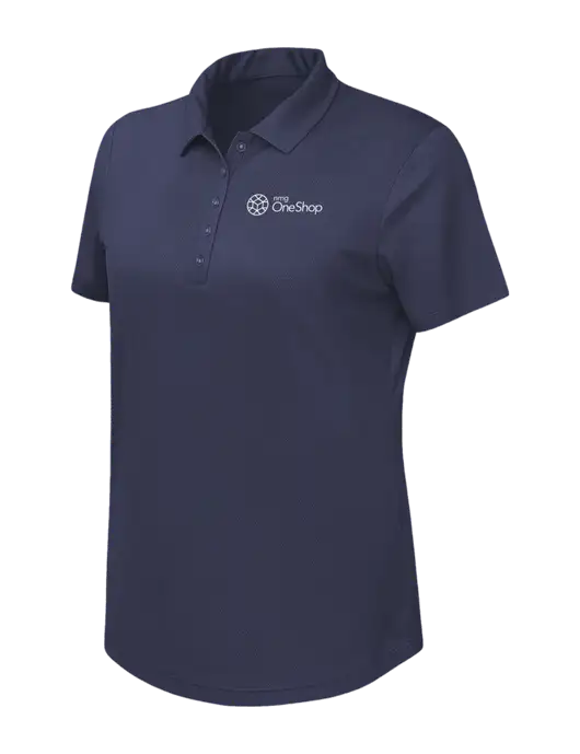Callaway Womens Birdseye Navy Polo w/OneShop Logo