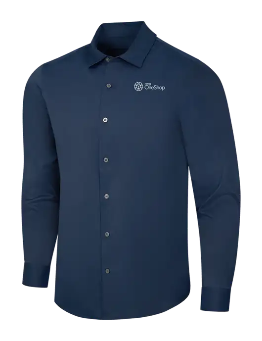 Navy City Stretch Shirt w/OneShop Logo
