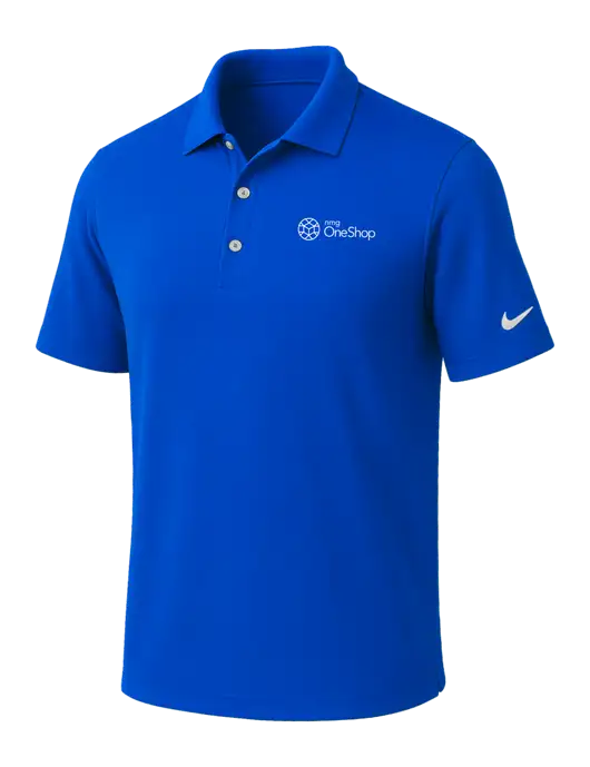 NIKE Royal Dri-Fit Micro Pique Polo w/OneShop Logo