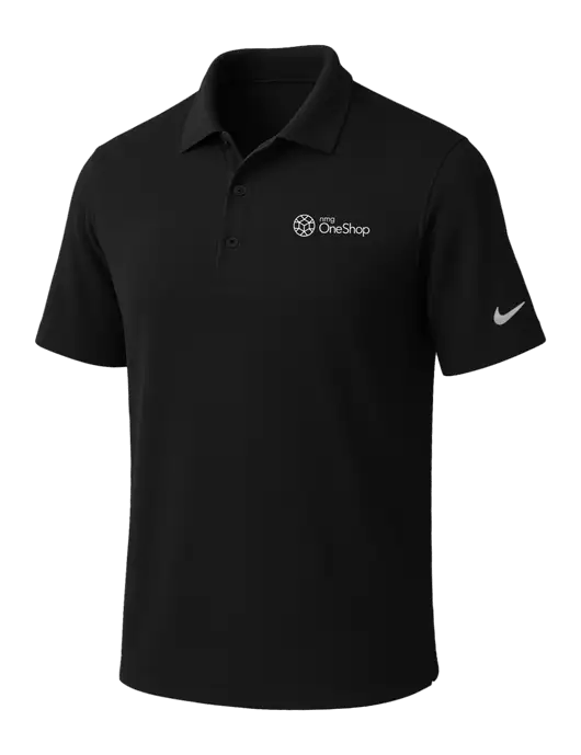 NIKE Black Dri-Fit Micro Pique Polo w/OneShop Logo