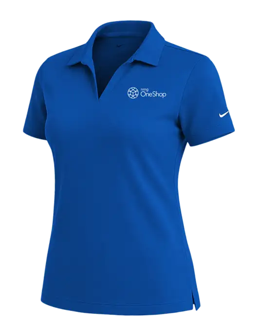 NIKE Royal Womens Dri-Fit Micro Pique Polo w/OneShop Logo