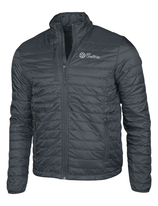 Dark Grey Puffy Packable Jacket w/OneShop Logo