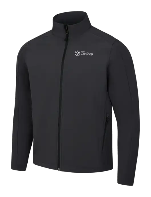 Black Charcoal Heather Core Soft Shell Jacket w/OneShop Logo
