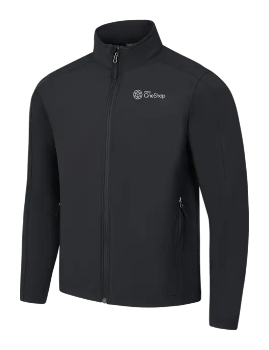 Black Core Soft Shell Jacket w/OneShop Logo