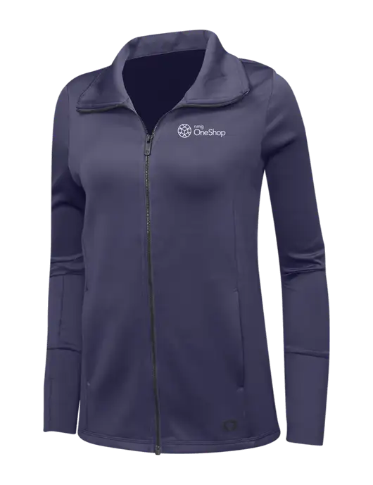 OGIO Navy Womens Endurance Modern Performance Full-Zip w/OneShop Logo