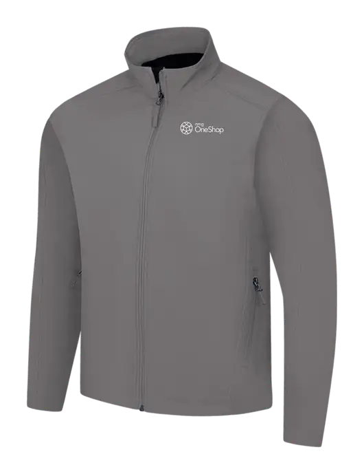 Medium Grey Core Soft Shell Jacket w/OneShop Logo