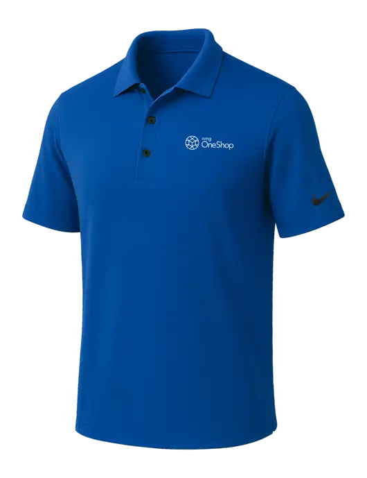 NIKE Dark Royal Dri-Fit Micro Pique Polo w/OneShop Logo
