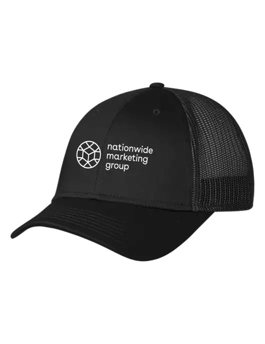 Black Mesh Trucker Cap Snap Back w/Nationwide Logo