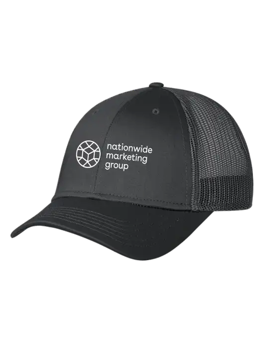 Charcoal Mesh Trucker Cap Snap Back w/Nationwide Logo