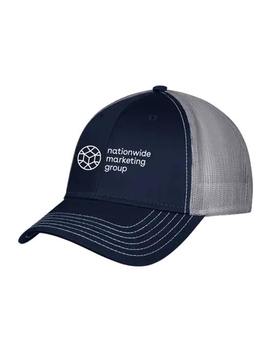 Navy & Grey Mesh Trucker Cap Snap Back w/Nationwide Logo