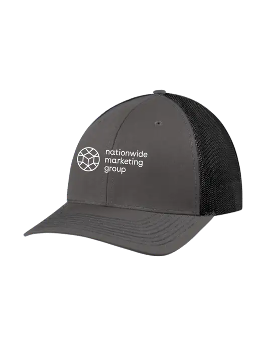 Richardson Adjustable Snapback Original 112 Trucker Cap Dark Grey w/Black Mesh w/Nationwide Logo