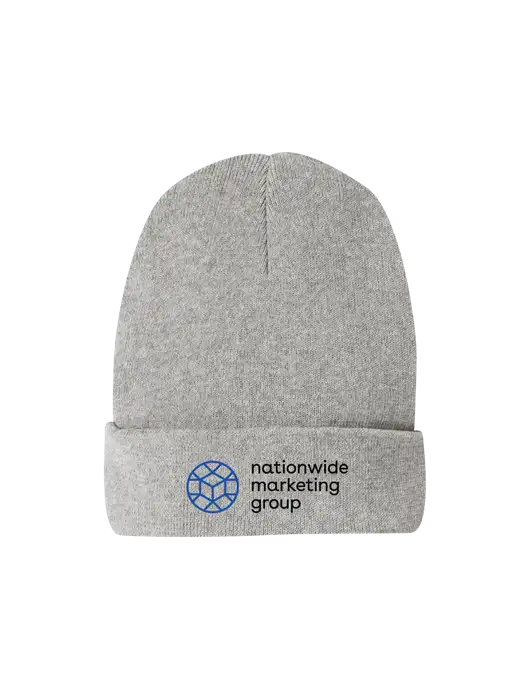 Recycled Light Heather Grey Beanie w/Nationwide Logo