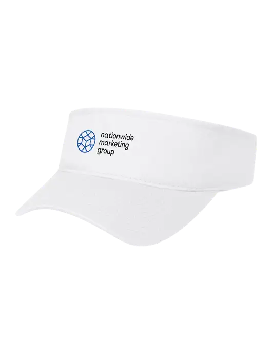 White Cap Visor w/Nationwide Logo