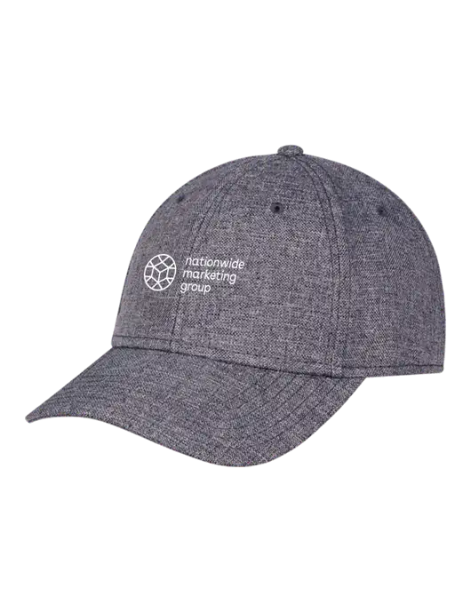 Heather Charcoal Structured Linen Look Cap Hook & Loop w/Nationwide Logo