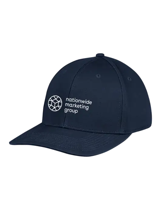 Premium Modern Structured Twill Navy Snapback Cap w/Nationwide Logo