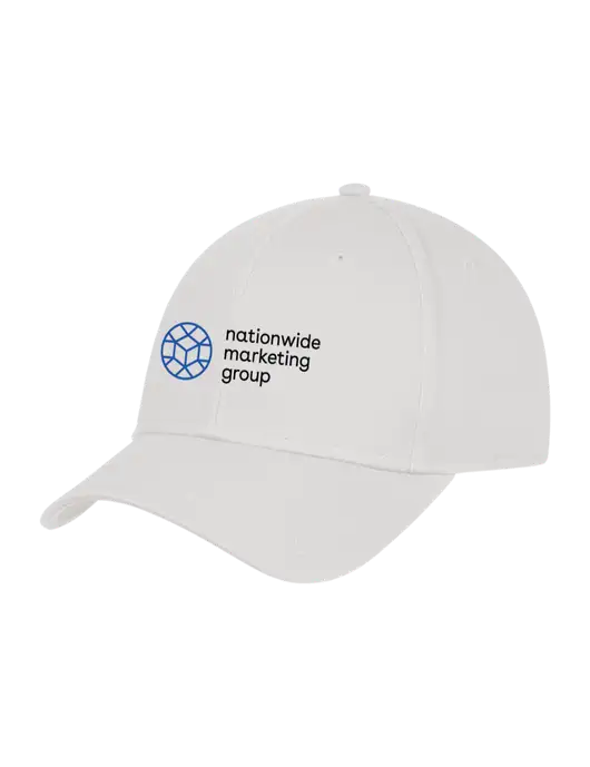 White Structured Cap Hook & Loop w/Nationwide Logo