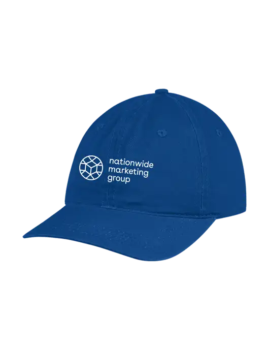 Garment Washed Unstructured Twill Royal Cap w/Nationwide Logo
