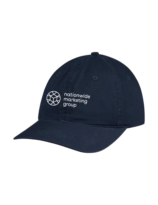 Garment Washed Unstructured Twill Navy Cap w/Nationwide Logo