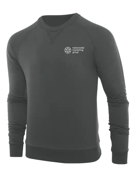 Allmade Charcoal Grey Organic French Terry Crewneck Sweatshirt w/Nationwide Logo