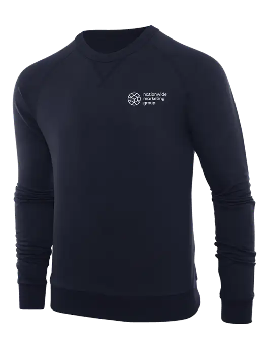Allmade Dark Navy Organic French Terry Crewneck Sweatshirt w/Nationwide Logo
