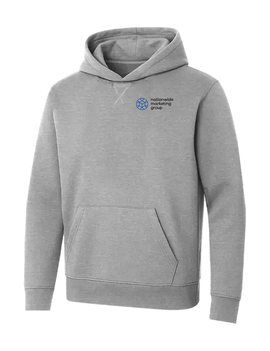 Allmade Granite Grey Heather Organic French Terry Pullover Hoodie w/Nationwide Logo