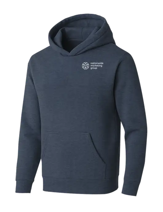BELLA+CANVAS Heather Navy Sponge Fleece Pullover Hoodie w/Nationwide Logo