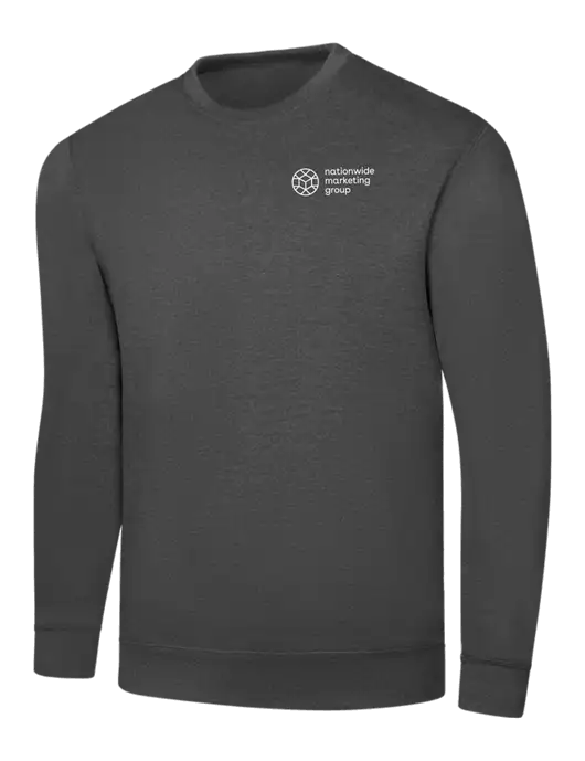 Charcoal 7.8 oz Ring Spun Crew Sweatshirt w/Nationwide Logo