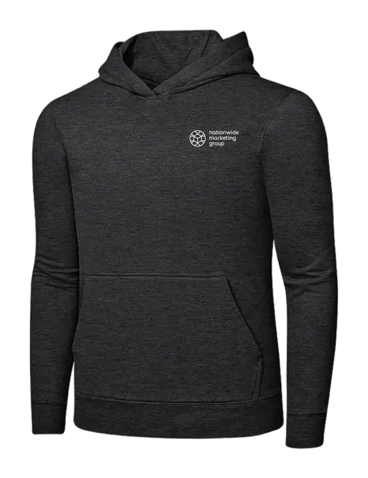 Dark Heather Grey 7.8 oz Ring Spun Hooded Sweatshirt w/Nationwide Logo