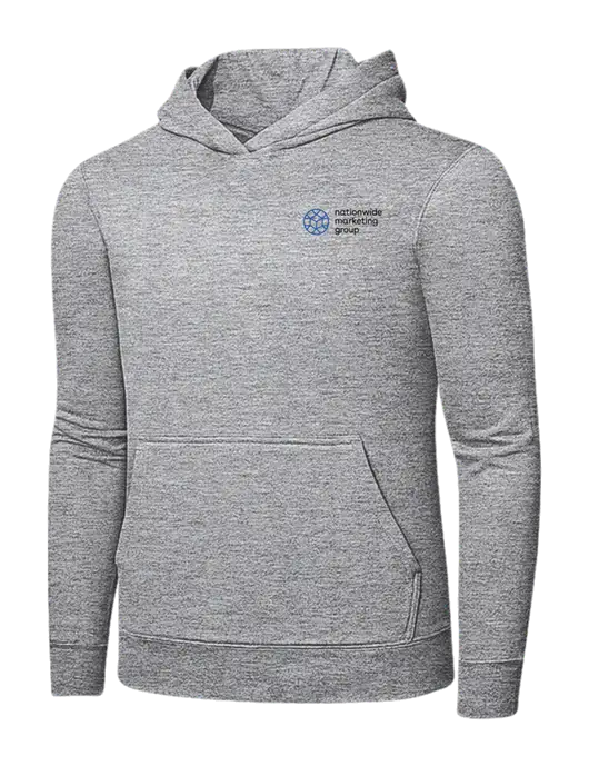Light Grey Heather 7.8 oz Ring Spun Hooded Sweatshirt w/Nationwide Logo
