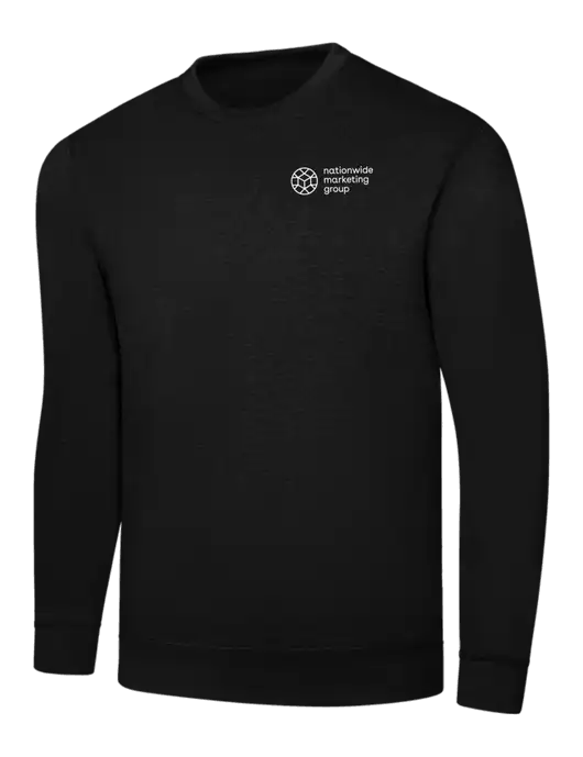 Black 7.8 oz Ring Spun Crew Sweatshirt w/Nationwide Logo