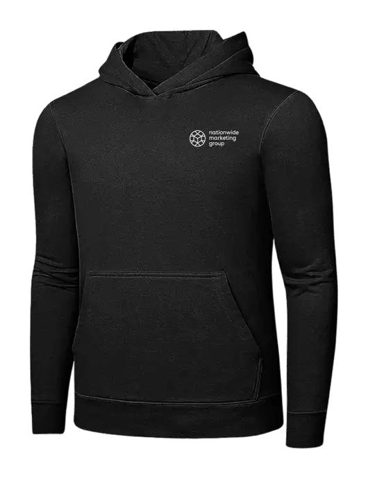Jet Black 7.8 oz Ring Spun Hooded Sweatshirt w/Nationwide Logo
