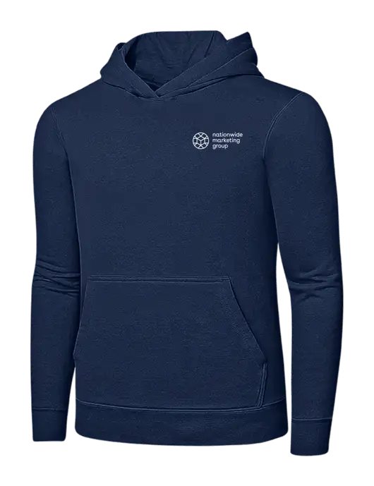 Navy 7.8 oz Ring Spun Hooded Sweatshirt w/Nationwide Logo