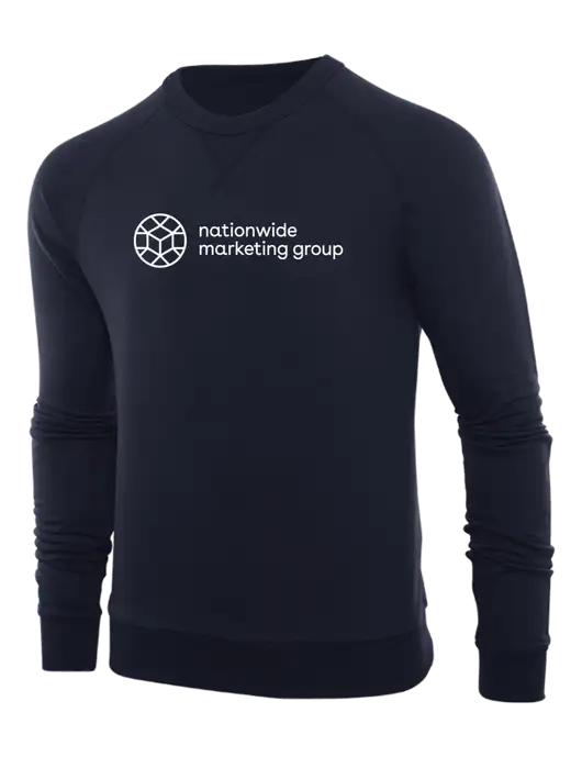 Allmade Dark Navy Organic French Terry Crewneck Sweatshirt w/Nationwide Logo