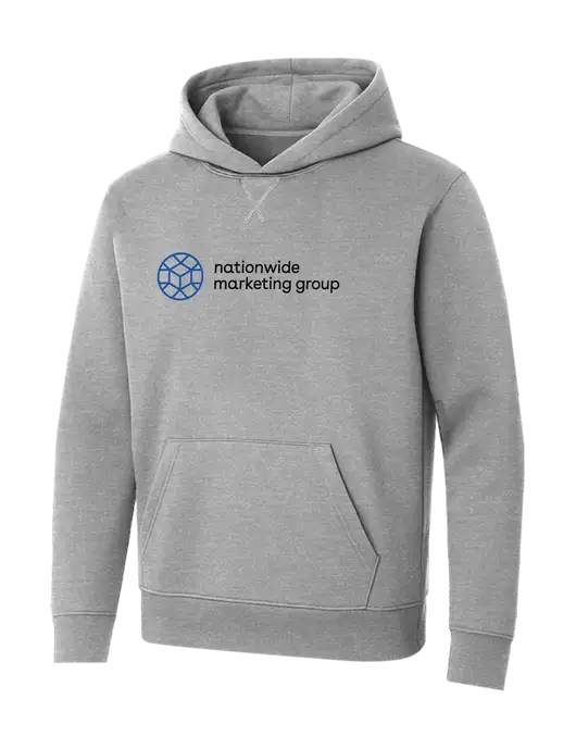 Allmade Granite Grey Heather Organic French Terry Pullover Hoodie w/Nationwide Logo
