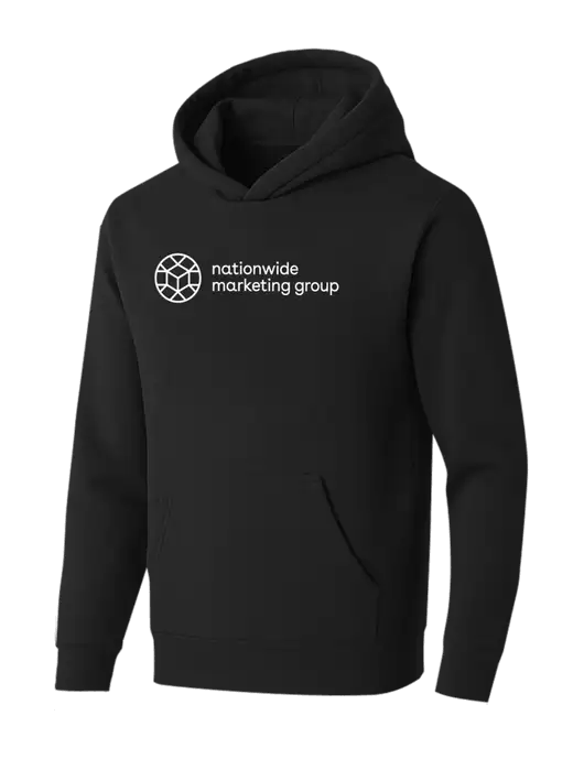 BELLA+CANVAS Black Sponge Fleece Pullover Hoodie w/Nationwide Logo
