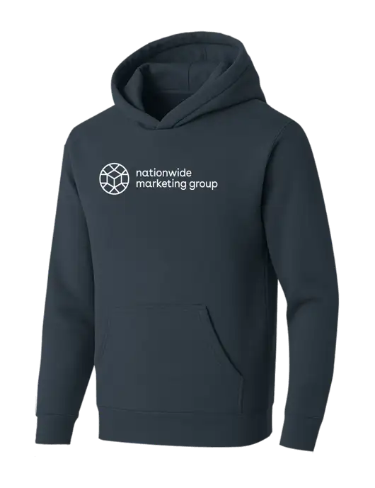 BELLA+CANVAS Dark Grey Sponge Fleece Pullover Hoodie w/Nationwide Logo