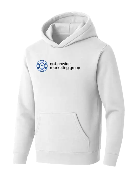 BELLA+CANVAS Heathered White Sponge Fleece Pullover Hoodie w/Nationwide Logo