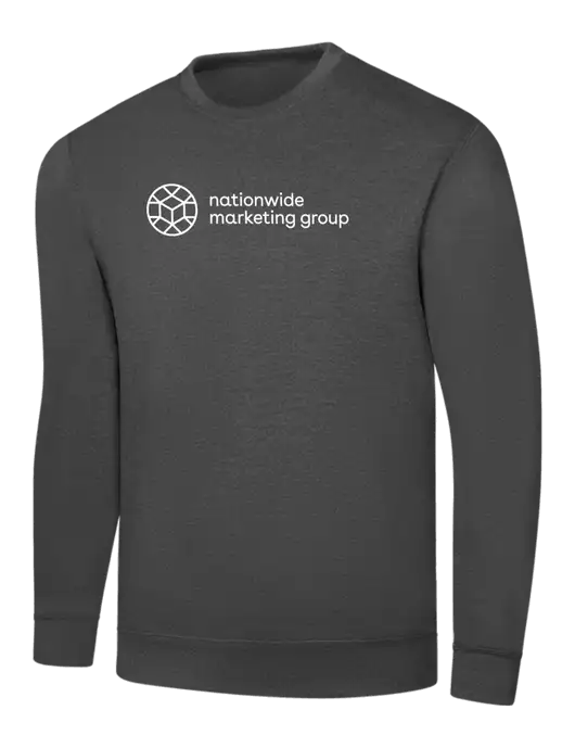 Charcoal 7.8 oz Ring Spun Crew Sweatshirt w/Nationwide Logo