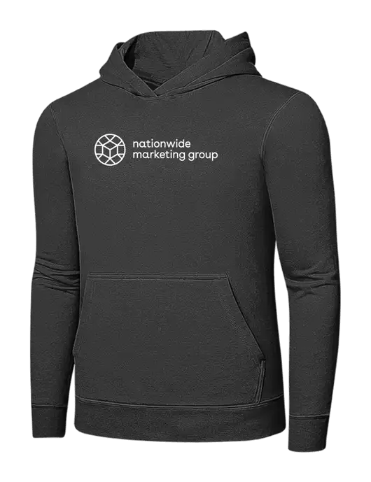 Charcoal 7.8 oz Ring Spun Hooded Sweatshirt w/Nationwide Logo