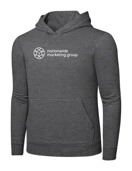 Graphite Heather 7.8. oz Ring Spun Hooded Sweatshirt w/Nationwide Logo