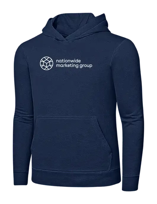 Navy 7.8 oz Ring Spun Hooded Sweatshirt w/Nationwide Logo