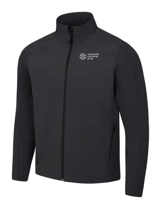 Black Charcoal Heather Core Soft Shell Jacket w/Nationwide Logo