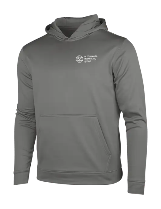 Dark Smoke Grey Sport-Wick Fleece Hooded Pullover w/Nationwide Logo