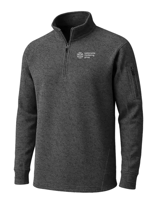 Graphite Heather Tech Fleece 1/4 Zip Pullover w/Nationwide Logo