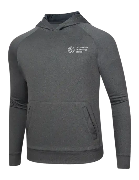 Tech Graphite Heather Fleece Hooded Sweatshirt w/Nationwide Logo