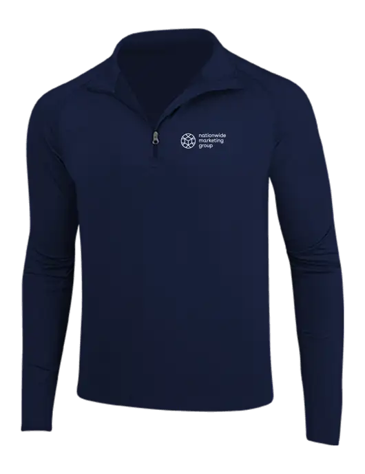 Navy Sport Wick Stretch 1/4 Zip Pullover w/Nationwide Logo