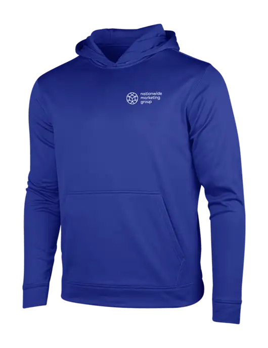 True Royal Sport-Wick Fleece Hooded Pullover w/Nationwide Logo