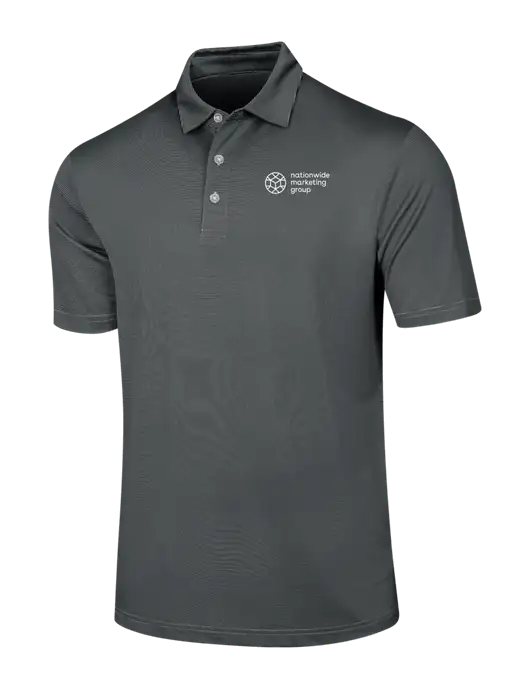Callaway Black Fine Line Stripe Polo w/Nationwide Logo