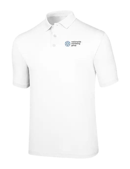 Callaway Opti-Dri White Chev Polo w/Nationwide Logo
